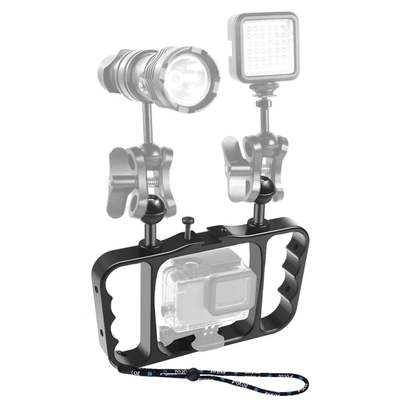 Universal Dual Grip Stabilizer: Versatile, Durable for Action Cameras