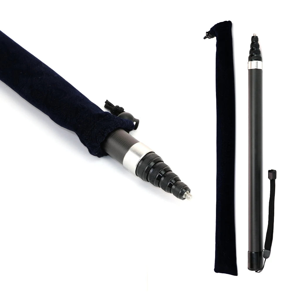 Extendable Carbon Monopod: Light, Stealthy, for All Action Cams