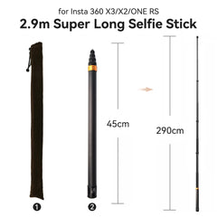 Extendable Carbon Monopod: Light, Stealthy, for All Action Cams