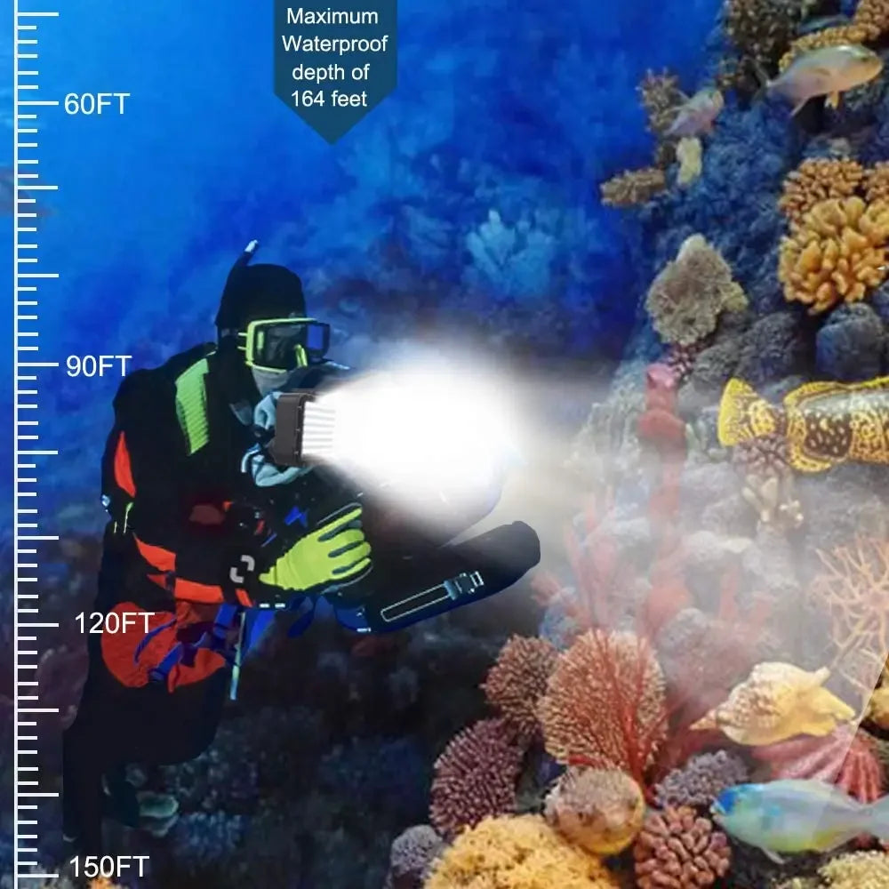 Underwater Camera Light - 2600mAh, Multi-Color, 147ft Waterproof
