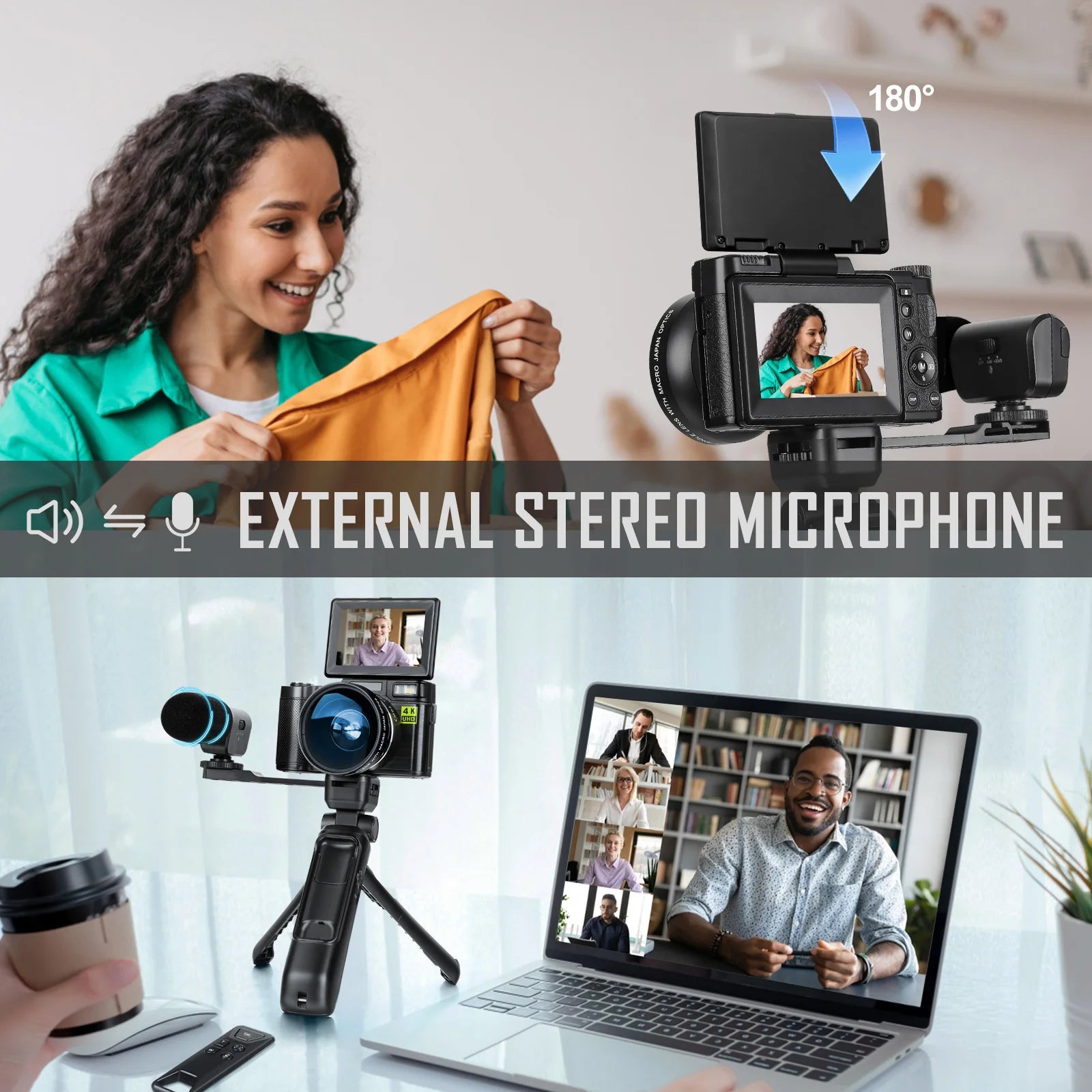 High-Quality Microphone Included in Vlogging Camera Kit