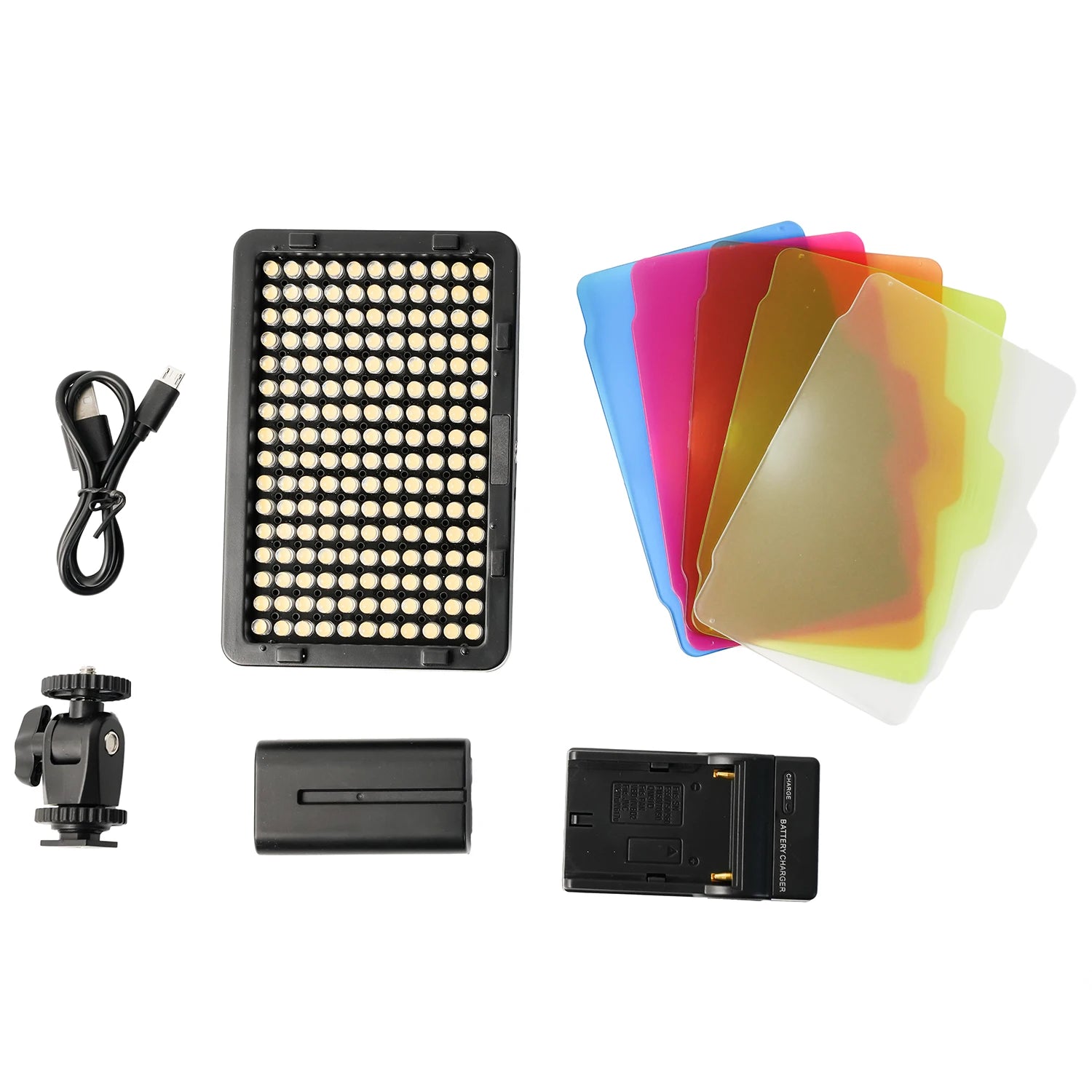 Portable Bi-Color LED Video Light Panel with Adjustable Color Temperature
