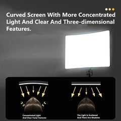 14'' Curved LED Panel Light: High CRI, Remote Control, For Pro Creators