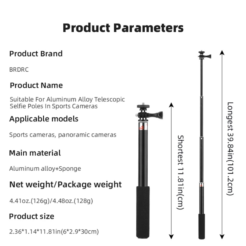 Aluminum Extendable Selfie Stick: Universal, Lightweight, Durable
